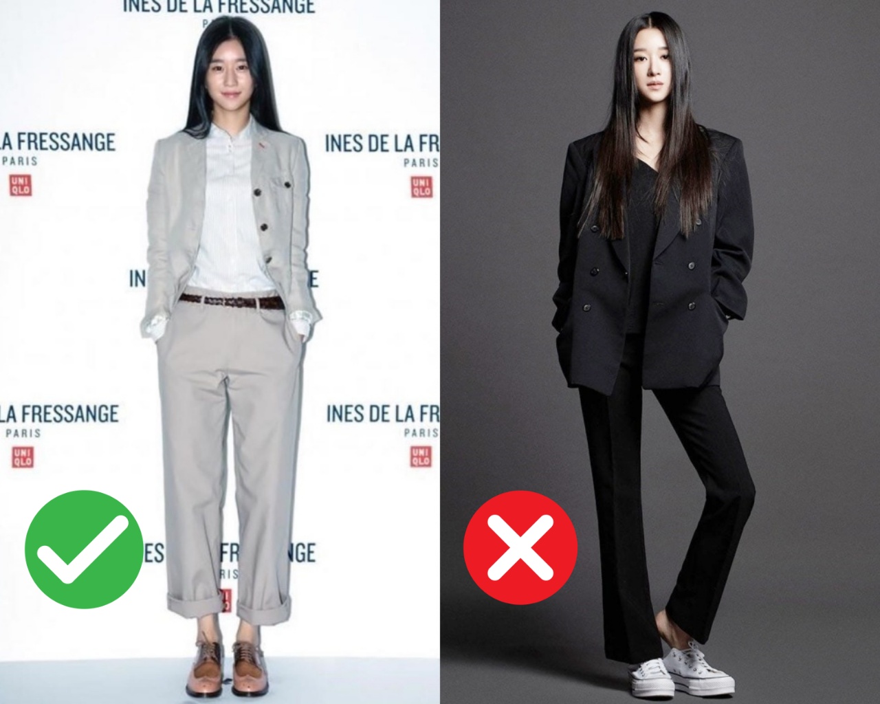 Chân dài nổi tiếng nhưng Seo Ye Ji cũng từng dìm dáng thảm hại vì chọn nhầm bộ suit khiến chân ngắn một mẩu - Ảnh 4.