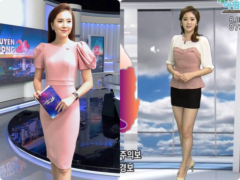 Rất nhiều nữ MC của Hàn Quốc ăn mặc sexy táo bạo phô diễn vòng 1 ngay cả khi lên sóng, trái ngược hoàn toàn với vẻ kín đáo thanh lịch của MC truyền hình Việt - Ảnh 7.