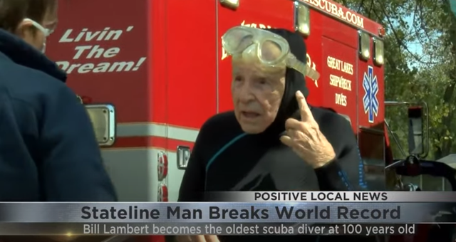 Cụ ông 100 tuổi lập kỷ lục thợ lặn già nhất thế giới - 2