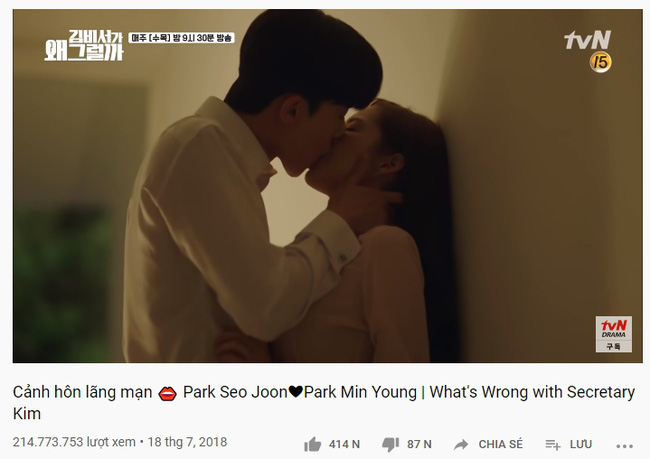 Tin được không: Cảnh &quot;giường chiếu&quot; của Park Seo Joon và Park Min Young trong &quot;Thư ký Kim&quot; tăng 100 triệu view chỉ trong 1 tháng - Ảnh 2.
