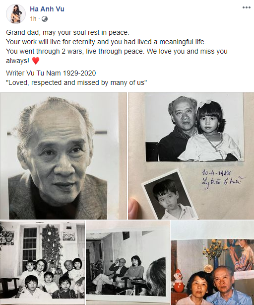 Ông nội siêu mẫu Hà Anh - nhà văn Vũ Tú Nam qua đời ở tuổi 92 - Ảnh 2.