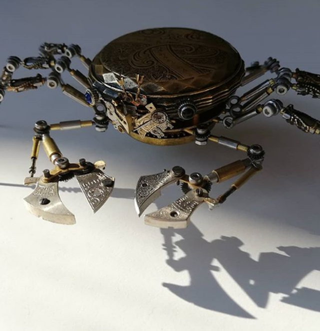 Nghệ sĩ bậc thầy làm nhện từ các linh kiện cơ khí - 5